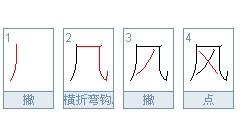 汉字之美，如何正确书写与读出开字的笔顺名称